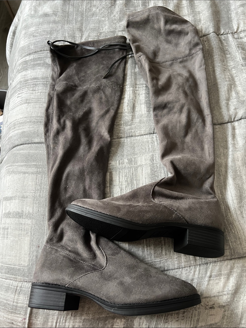 Circus by Sam Edelman Over-the-Knee Suede Boots - Gray Taupe